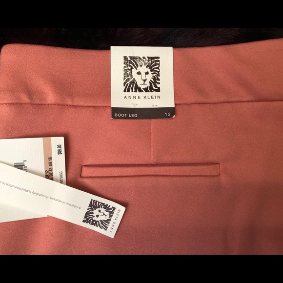 #015 NWT Anne Klein Peach Casual/Dress Boot Leg Pants. - Picture 7 of 10